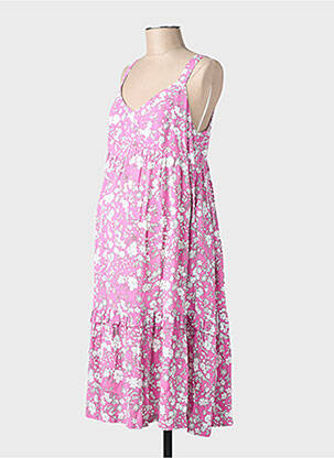 Robe maternité col v rose BALLOON femme