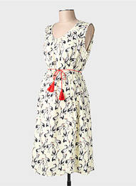 Robe maternité doublure jaune POMKIN femme