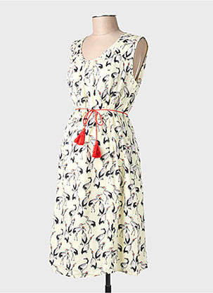 Robe maternité doublure jaune POMKIN femme