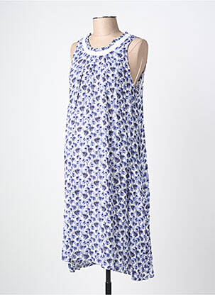 Robe maternité col rond bleu BALLOON femme