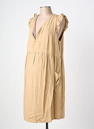 Robe maternité col v marron BALLOON femme