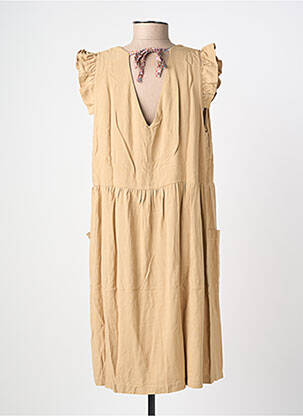 Robe maternité col v marron BALLOON femme