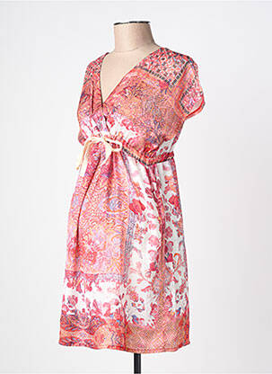 Robe maternité col v rouge BALLOON femme