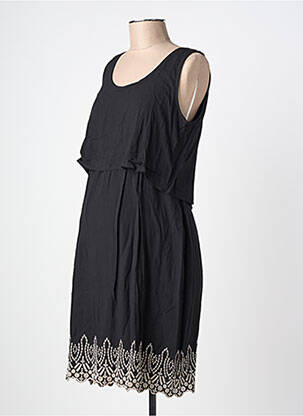 Robe maternité sans manche noir SERAPHINE femme