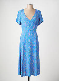 Robe longue manches courtes manches courtes bleu GRIFFON femme