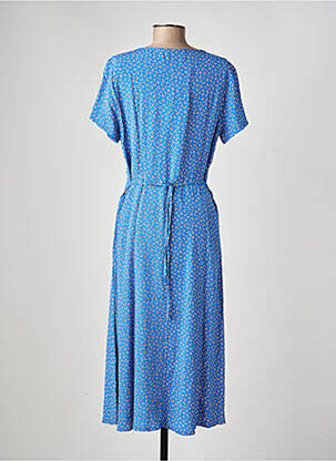 Robe longue manches courtes manches courtes bleu GRIFFON femme