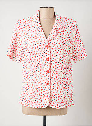 Chemisier manches courtes manches courtes rouge GRIFFON femme