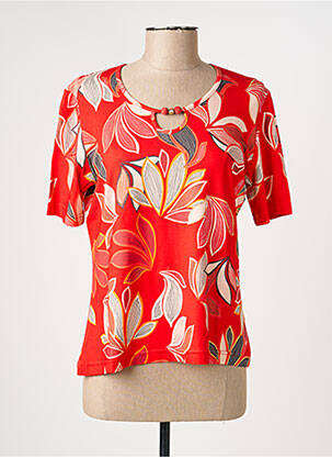 T-shirt stretch manches courtes rouge GRIFFON femme