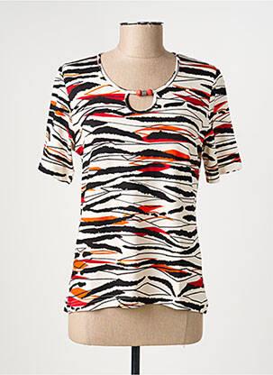 T-shirt stretch manches courtes noir GRIFFON femme