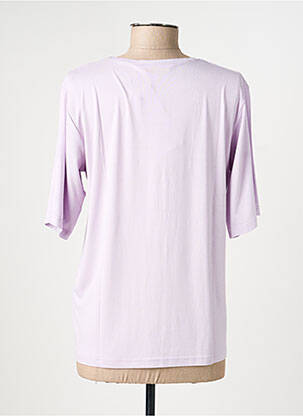 T-shirt stretch manches courtes violet GRIFFON femme