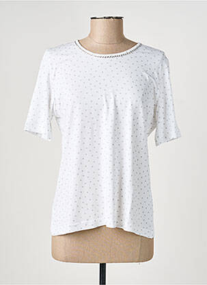 T-shirt stretch manches courtes blanc GRIFFON femme
