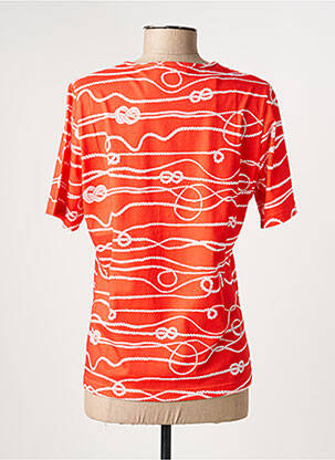 T-shirt imprimé fantaisie manches courtes orange GRIFFON femme