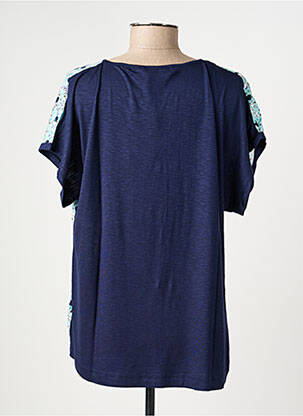 T-shirt col rond manches courtes bleu GRIFFON femme