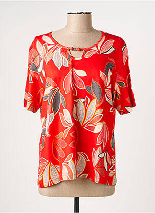 T-shirt imprimé fantaisie manches courtes rouge GRIFFON femme
