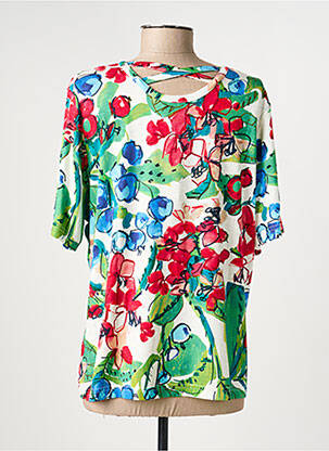 T-shirt stretch manches courtes vert GRIFFON femme