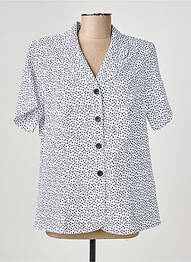 Chemisier manches courtes manches courtes bleu GRIFFON femme