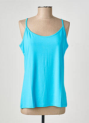 Top tissage jersey fines bretelles bleu GRIFFON femme