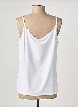 Top tissage jersey fines bretelles blanc GRIFFON femme