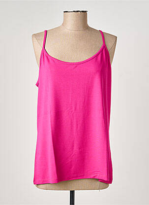 Top tissage jersey fines bretelles rose GRIFFON femme