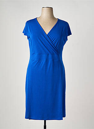 Robe mi-longue manches courtes manches courtes bleu TELMAIL femme