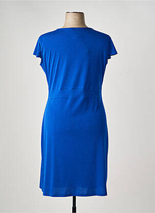 Robe mi-longue manches courtes manches courtes bleu TELMAIL femme