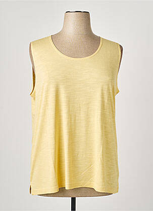 Débardeur stretch sans manche jaune GRIFFON femme