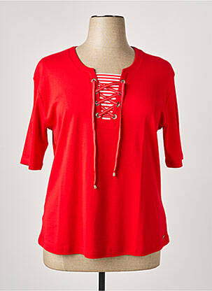 T-shirt manches 3/4 manches 3/4 rouge GRIFFON femme
