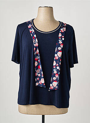 T-shirt manches longues manches longues bleu GRIFFON femme