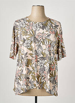 T-shirt stretch manches courtes rose GRIFFON femme