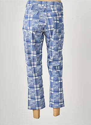 Pantalon 7/8 tissage popeline taille normale bleu S.QUISE femme