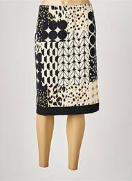 Jupe mi-longue coupe droite noir TELMAIL femme