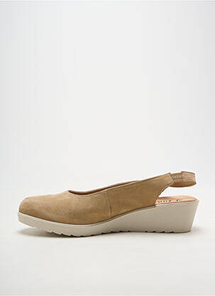 Sandales/nu pieds talon de 4 à 6cm beige HIRICA femme