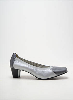 Escarpins tissage satiné talon de 4 à 6cm argent PEDI GIRL femme