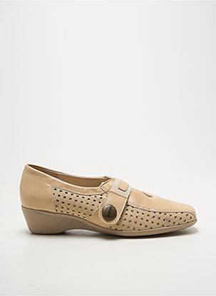 Derbies tissage satiné talon de 4 à 6cm beige PEDI GIRL femme