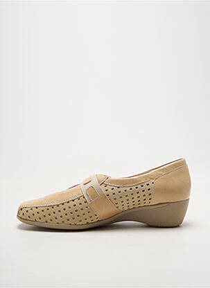 Derbies tissage satiné talon de 4 à 6cm beige PEDI GIRL femme