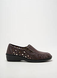 Mocassins bout rond talon plat jusqu'à 3cm marron FARGEOT femme