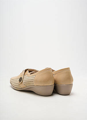 Derbies tissage satiné talon de 4 à 6cm beige PEDI GIRL femme