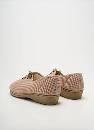 Chaussons/pantoufles fermeture lacets talon plat jusqu'à 3cm beige SOCA femme