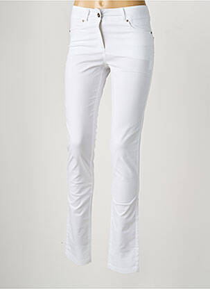 Pantalon slim tissage popeline taille normale blanc PAUL BRIAL femme
