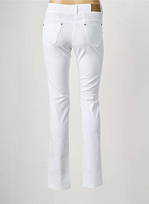 Pantalon slim tissage popeline taille normale blanc PAUL BRIAL femme