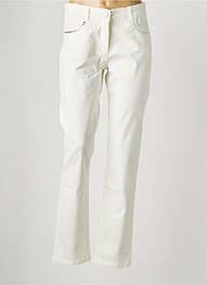 Pantalon droit stretch taille normale blanc PAUL BRIAL femme