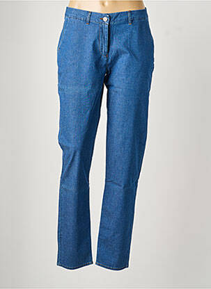 Pantalon chino tissage popeline taille normale bleu LE PETIT BAIGNEUR femme