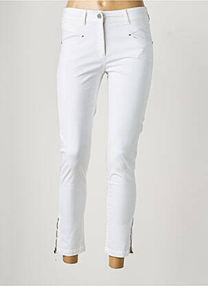 Pantalon 7/8 stretch taille normale blanc PAUL BRIAL femme