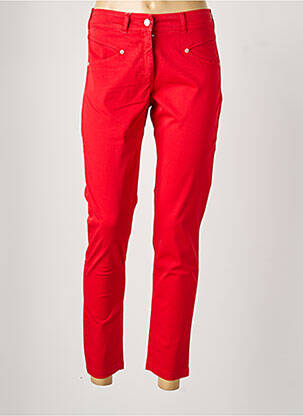 Pantalon 7/8 stretch taille normale rouge PAUL BRIAL femme