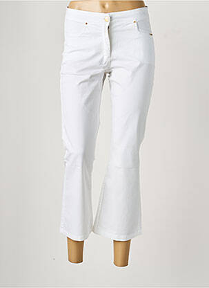 Pantacourt stretch taille normale blanc PAUL BRIAL femme
