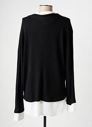 Pull coupe droite manches longues noir EMA BLUE'S femme