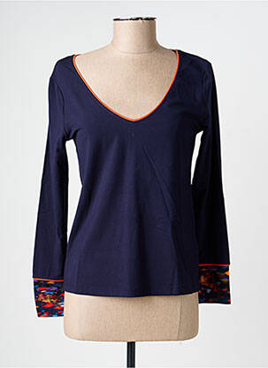 T-shirt manches longues manches longues bleu PAUL BRIAL femme