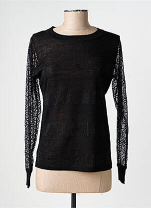 Top coupe cintrée manches longues noir PAUL BRIAL femme