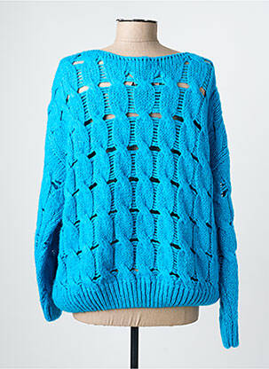 Pull coupe droite manches longues bleu SEE THE MOON femme