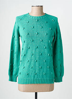 Pull coupe cintrée manches longues vert SEE THE MOON femme